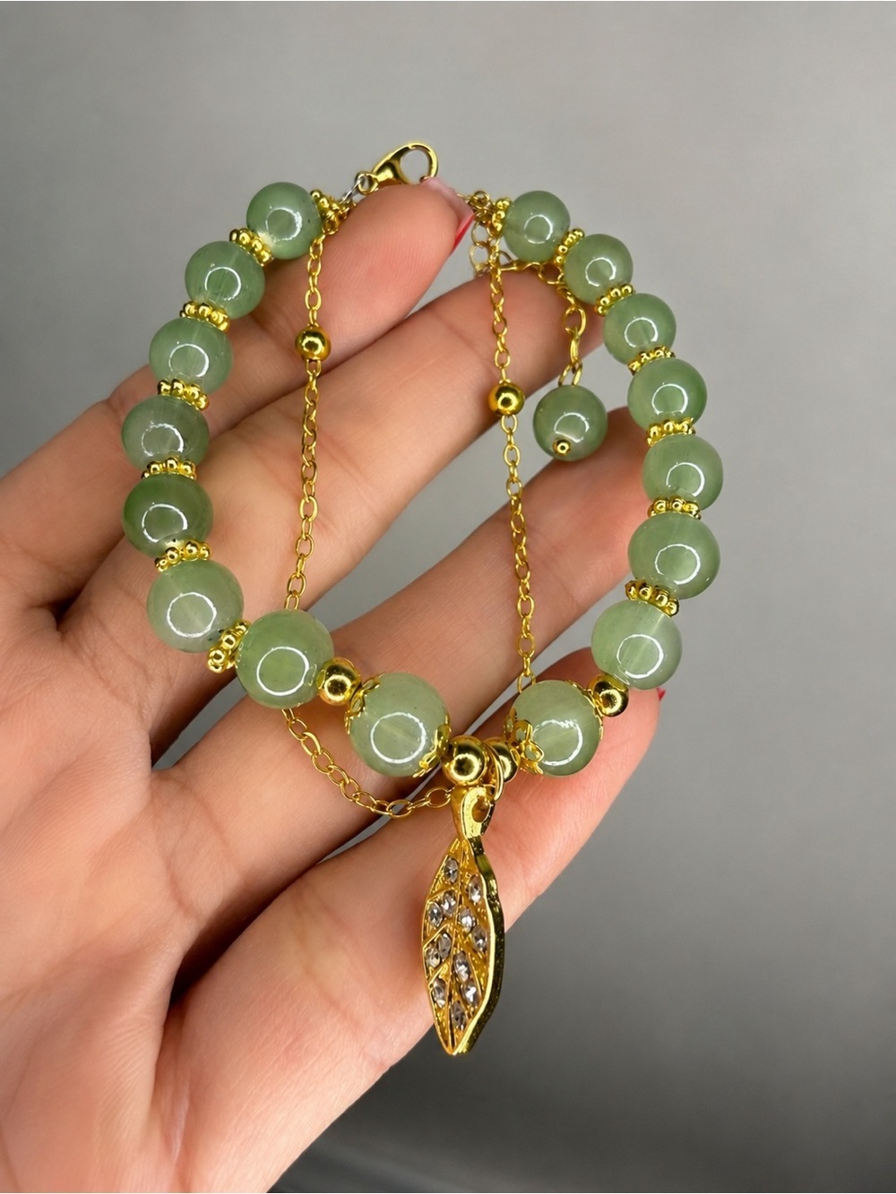 Gold  Boho Layered Beaded Charm Bracelet
